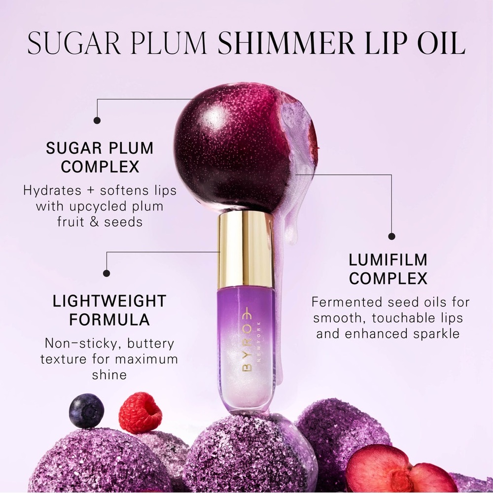 Byoma Sugar Plum Lip Oil - Purple Shimmer